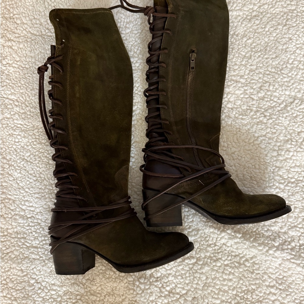 Freebird by Steven Green and Brown Lace Up Boots
